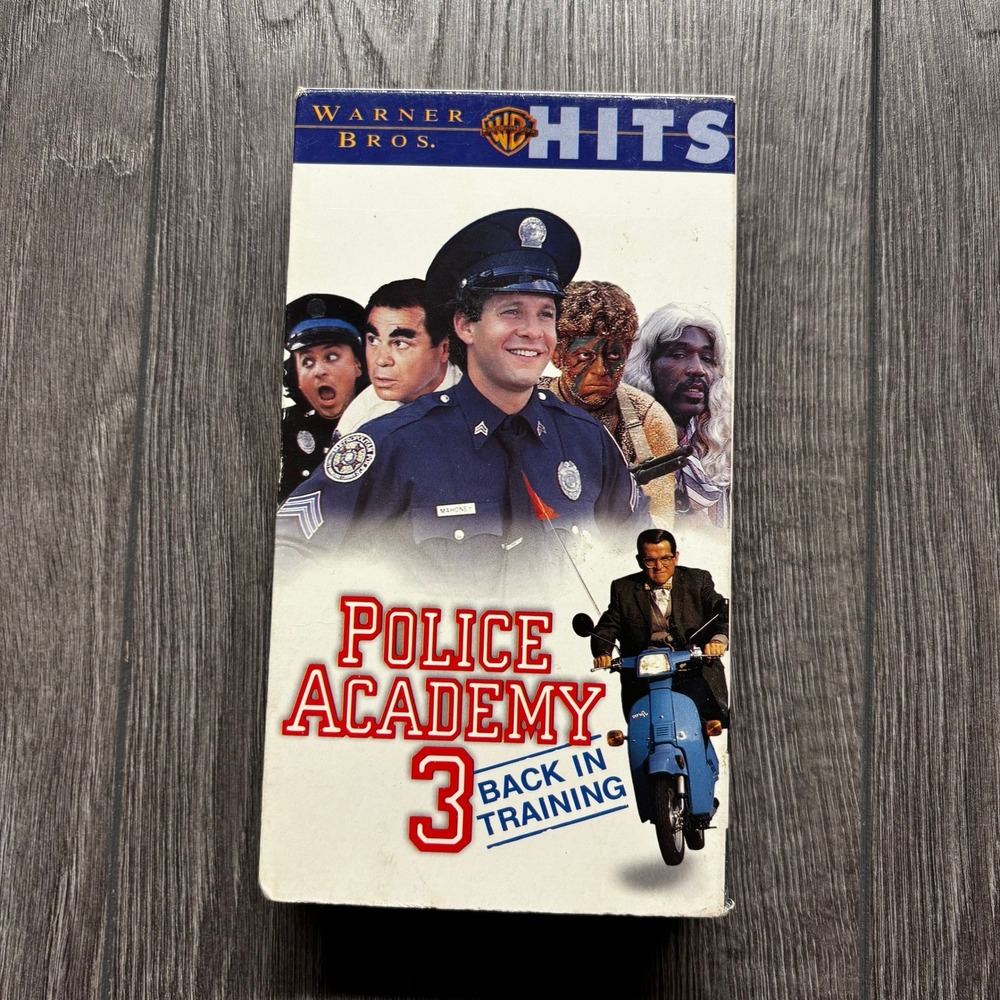 Police Academy 3 Back in Training VHS Warner Bros Hits Steve Guttenberg 1999 Tap